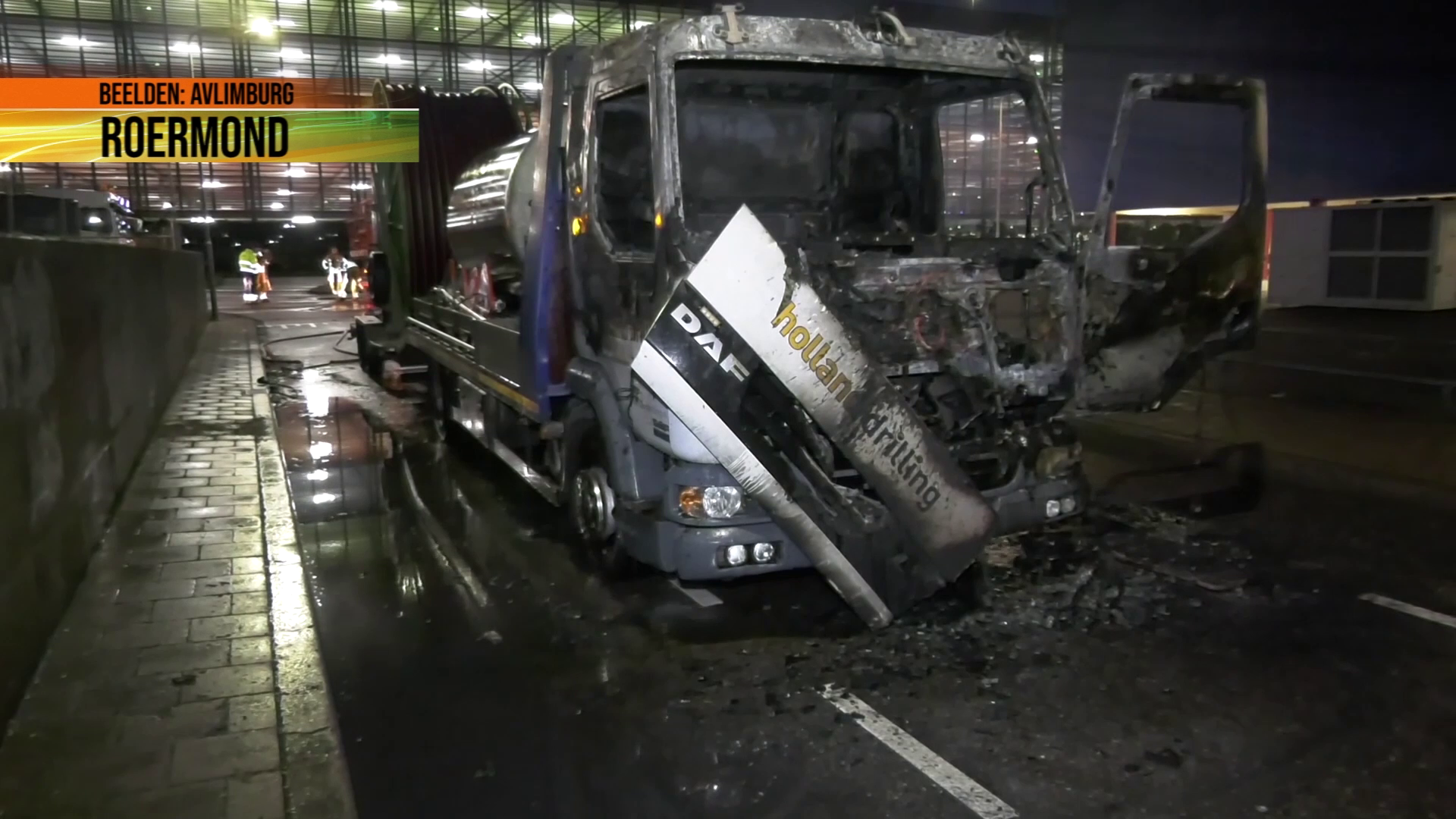 Vrachtwagen uitgebrand op Schipperswal Roermond