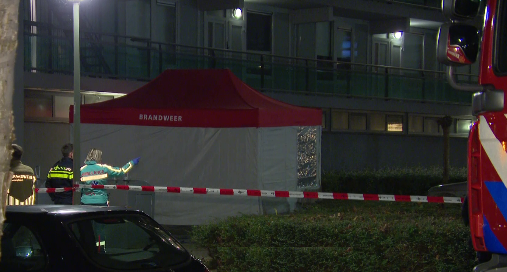 Persoon omgekomen door ongeval bij flat